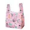 Bolsa de almoço portátil com alça japonesa, bolsa para lancheira de tecido Oxford, bolsa de almoço, bolsa de mão dobrável, sacola de compras para proteção ambiental