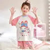 Verão Novo Menina Desenho Animado Roupa de Casa Crianças Maiores Conjunto Anime Manga Curta Shorts Pijama para Usar Fora