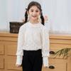 Calça Flare de Veludo Cotelê Elástico para Meninas 2026 Nova Coleção Primavera e Outono Calça Casual Estilosa para Crianças, Calça Longa Slim-Fit para Crianças Maiores
