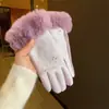 Guantes Cálidos de Cuero con Cremallera Estilo Tweed para Mujer en Invierno con Forro de Polar y Engrosados, Guantes de Ciclismo a Prueba de Viento y Frío con Pantalla Táctil