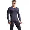 Ropa y pantalones finos de otoño para hombre, traje de malla de seda de hielo, transpirable, ajustado, ropa interior térmica para jóvenes, pantalones separados de otoño e invierno.