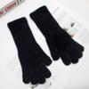 Guantes de Punto de Felpa para Otoño e Invierno para Mujer Estilo Coreano Invierno Corazón de Chica Lindos de Muñeca Larga Calientes de Cinco Dedos con Pantalla Táctil Calcetines de Mano para Estudiantes