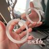 Pulsera de cascabeles de jade de imitación de vidrio paso a paso, accesorios antiguos de rosa seca, pulsera de novia del pequeño libro rojo prohibido