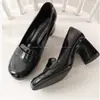 Zapatos de Tacón Grueso Estilo Retro Británico 229-20, Solo Acepta Pedidos, Elegantes Zapatos de Vestir Formales Estilo Británico, Mary Jane