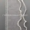 En Stock Venta al por Mayor Malla de Doble Capa plisada con Encaje Bordeado de Perlas Cortina Accesorios de Encaje Hechos a Mano DIY Accesorios de Ropa