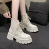 Botines Martin de Suela Gruesa Estilo Retro Británico para Mujer 2026 Nuevo Estilo Otoño/Invierno con Forro de Terciopelo Espeso Versátiles de Moda Botines Zapatos para Mujer