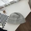 Estilo casual preguiçoso ~ ins atmosfera simples feito à mão lã tricotada chapéu de pescador crianças outono e inverno retro balde chapéu maré
