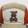 Chapéus de outono e inverno para crianças, tecido de secagem rápida, design de urso 3D, proteção quente para as orelhas, chapéu Lei Feng, boné de beisebol para alunos do ensino fundamental