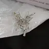 Presilha de Cabelo Dobrável de Metal Borboleta Grampo de Cabelo Borboleta Fada Líquida Grampo de Tubarão para Parte de Trás da Cabeça Princesa Vento Frio
