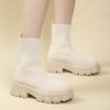 Comercio exterior botas cortas deportivas de ocio para mujer otoño e invierno 2024 nueva estación independiente europea y americana talla grande tejido fly calcetines elásticos botas deseo