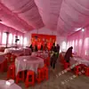 Procesamiento Carpa de Banquete Móvil Rural Habitación Carpa de Eventos de Boda al Aire Libre Habitación de Carpa de Banquete de Boda Fábrica de Carpas de Boda Rojas y Blancas