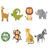 Animais da Selva Cervo Guaxinim Leão Tigre Cabeça Girafa Ouriço Raposa Filme de Alumínio Balões para Festa de Aniversário