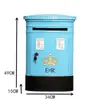 Buzón de Hierro Forjado Estilo Británico Montado en Pared con Cerradura, Caja de Amor