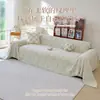 Funda de sofá estilo crema color sólido minimalista de lujo ligero, manta de sofá gruesa de medio terciopelo para cubrir todo, nueva de otoño e invierno