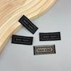 Etiqueta de Tecido com Letra Preta Acessórios de Cabelo Marcas de Tecelagem diy Corda de Cabelo Presilha Etiqueta Traseira feito à mão Marca Registrada Inglesa Adesivos de Tecido Bordados