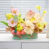 Festival de Primavera de Año Nuevo Simulación de flores de Año Nuevo Juego de mesa de flores Cubo Cubo Caja de regalo Paquete de material Decoraciones festivas Adornos