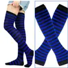 Calcetines navideños mujer calcetines de Halloween calcetines altos cosplay festivo europeo y americano calcetines a rayas set de calcetines con guantes