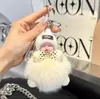Fabricante Muñeca de Piel de Zorro Real Personalizada Llavero para Coche Colgante Muñeco de Peluche Colgante para Mochila Escolar Regalo para Pareja