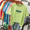 2026 Nuevo Estilo de Verano Camiseta de Manga Corta Talla Grande para Mujer Sudadera para Mujer Holgada Adelgazante Top que Cubre el Vientre