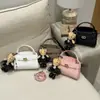 Bolso Kelly de Alta Gama Vintage de Nicho con Patrón de Lichi, Bolso Cruzado de Moda y Versátil, Elegante y Fresco, Bolso de Mano Dulce y Elegante