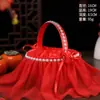 Cesta de Flores Portátil para Boda, Decoración de Cama, Cesta de Almacenamiento, Boda China y Eventos Felices, Nueva Cesta de Flores para Niña de las Flores
