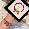 Nuevo Pulsera de Hebilla de Paz Estilo Chino, Pulsera de Cuerda Roja, Madera de Nogal Durazno, Regalo para Mejor Amigo/a Año Zodiacal Masculino y Femenino, Pulsera Protectora