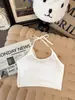 Lingerie Sexy com Alças Strappy e Gola Halter, Hot Girl, com Lindo Design nas Costas, Top Sem Costas de Verão com Bojo, Versátil Tubinho para Usar como Base