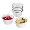 Estilo Escandinavo Diamante Rosa Hogareño Cerámica Tazón de Arroz Tazón de Fideos Tazón de Sopa Boca Negra Color Bajo Esmalte Cerámica Vajilla