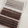 2026 Venda Quente Transfronteiriça Espessas Marrons Cílios Postiços Lisos Estilo Fada da Amazon Pacote Misto Cacho Único Segmentado Atacado do Fabricante