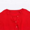 Estilo Europeu e Americano Cor Sólida Suéter Feminino Vermelho Design em Camadas Malharia de Nicho Malharia Elegante Transfronteiriço Outono Novo Estilo