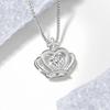 Collar chapado en plata 925 para mujer, cadena corta estilo coreano para clavícula, colgante sencillo de corona, joyería, lote mixto, entrega única