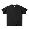 Camiseta de Manga Corta de Algodón Puro de Peso Pesado 400g 100% Algodón Verano Color Sólido Holgada Cuello Redondo Camiseta Básica Americana de Media Manga para Hombre