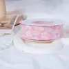 Fita de Flor de Camélia Embossada Romântica Fita de Algodão Fita de Embalagem de Buquê de Flores Fita DIY Feita à Mão Laço