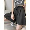 Verano 40.00 kg-150.00 kg pantalones plisados de seda de hielo Yamamoto para mujer talla grande chica rellenita versátiles shorts de cintura alta pantalones cortos de cinco puntos