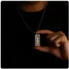 Collar Colgante Sólido de Plata Nuevo Diario de Riqueza en Estilo Chino Retro para Hombres - X