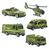 Venta al por mayor de fábrica simulación COCHE militar seguridad pública bomberos Médico juguete para niños cochecito modelo pequeño de cinco piezas adornos