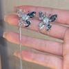 Pendientes con clip para oreja asimétricos, elegantes y súper inmortales, con borlas largas y mariposas, bonitos y geniales