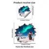 Adesivos de Parede de Natal Transfronteiriços Efeito 3D Buraco de Rato Decoração de Feriado Adesivos de Animal Cartoon PVC Autoadesivo