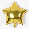 Globo de aluminio de estrella de cinco puntas de 18 pulgadas decoración de fiesta de cumpleaños serie monocromática de 18 pulgadas globo de estrella de cinco puntas