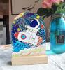Día de la Diosa Hecho a Mano DIY Tulipán Pintura sobre Vidrio Luz Nocturna Kit de Materiales Onda de Agua Tablero Acrílico Pintura al Óleo