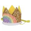 Sombrero de cumpleaños de 100 días para bebé, corona arcoíris, sombrero rosa dorado digital, decoración para fiesta infantil, accesorios fotográficos