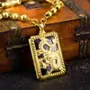 Ouro de Areia Vietnamita Pingente Dourado Agressivo Masculino Guan Yunchang Pingente Dourado de Imitação Etiqueta de Hangtag Dourada Pingente Banhado a Ouro de Imitação de Jade para Homens