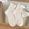 Calcetines de primavera y verano de nuevo estilo, delgados y transpirables, estilo ballet, con malla calada, estilo Ins, versátiles, de encaje dulce hasta media pantorrilla
