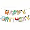 Fabricante de Banderines de Letras Felíz Cumpleaños de Dibujos Animados Listos para Usar Banderín de Tirar Decoración Temática para Fiestas de Cumpleaños Infantiles