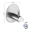 Ganchos de Acero Inoxidable Transfronterizos Sin Taladrar Baño Inodoro Perchero Adhesivo Fuerte Colgante de Pared Ganchos Metálicos para Abrigos Gancho Único