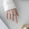 Anillo de Cadena Retro Estilo Coreano para Mujer, Nuevo de Moda Estilo Ins Personalidad Moda Versátil Estudiante Simple Abierto Anillo para Dedo Índice