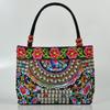 Bolsa Bordada Estilo Étnico Bolsa Bordada con Cuentas de Madera Fénix Bolso de Mano Bordado Oriental Bolso de Mano