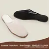 Pantuflas de Malla con Punta Cerrada y Media Abierta para Usar Afuera, Caladas, Transpirables, Moda Francesa, Personalizables, Suela Suave, Antideslizantes, Pantuflas tipo Mula