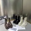 Botas de Moda Estilo Coreano con Suela Mochi para Mujer Impermeables Plataforma Suela Gruesa Botas Cortas para Bajitas de Moda Elásticas Versátiles Botas Adelgazantes