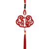 Texto Vermelho Pingente de Borla Paz Auspiciosa Decoração Festiva de Ano Novo Pingente de Decoração de Bonsai Novo Lar Inauguração de Casa Pingente